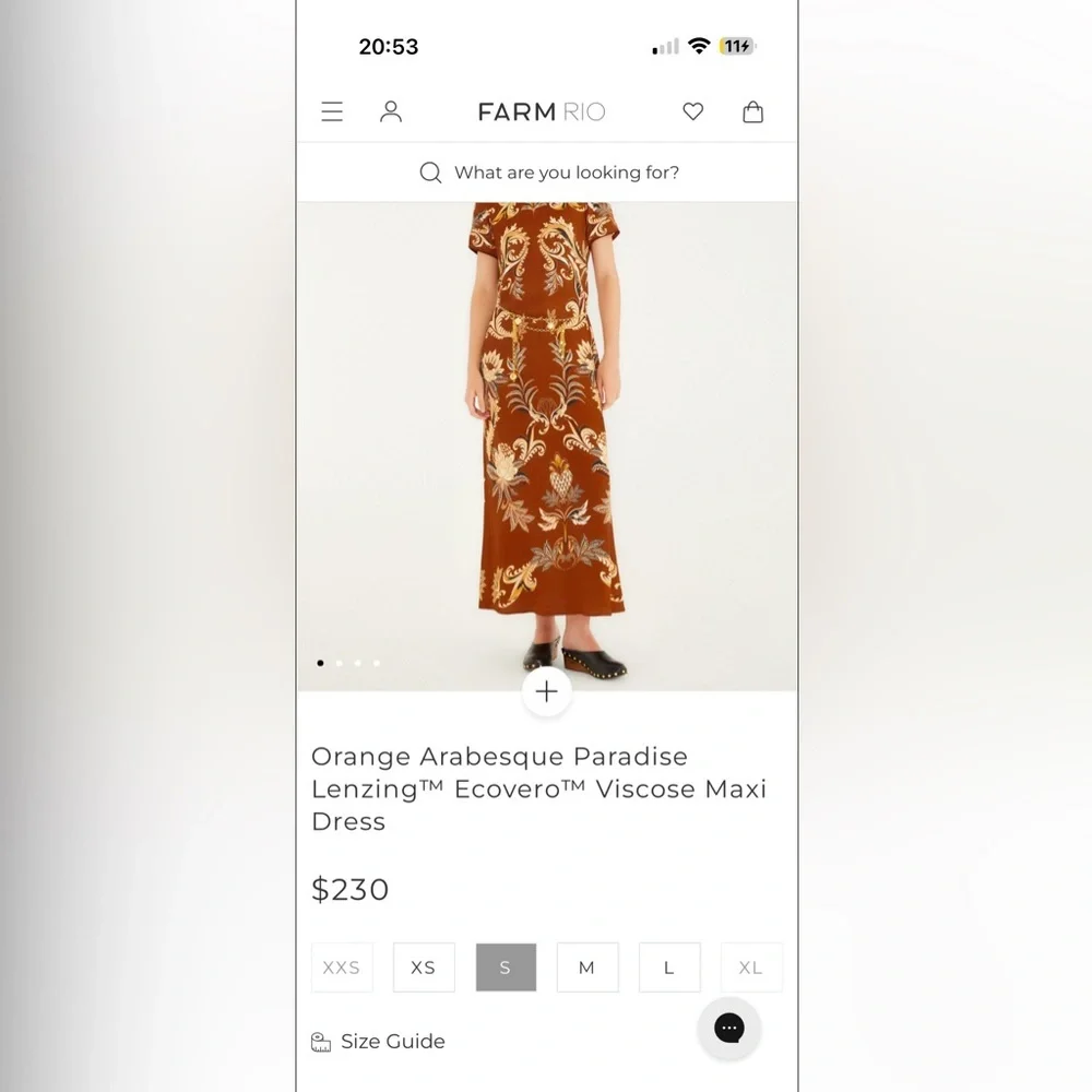 Farm Rio: Orange Arabesque Paradise Viscose Maxi
Dress - Picture 7 of 10